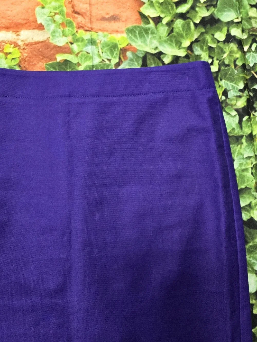 J.Crew No.2 Pencil Skirt Size 10 Cotton Spandex Blend Material In Color Purple